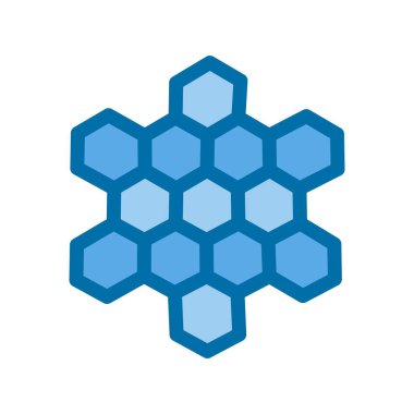 Mavi Vektör Simgesi Tasarımı Doldurulmuş Bal Tarağı