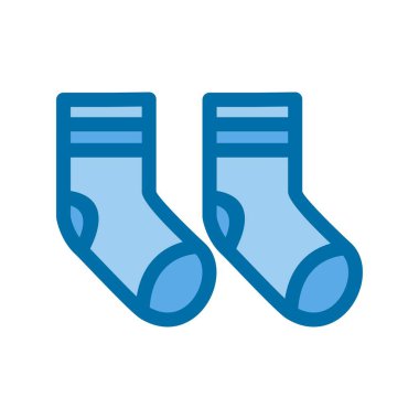 Çoraplar Mavi Vektör Simgesi Tasarımı