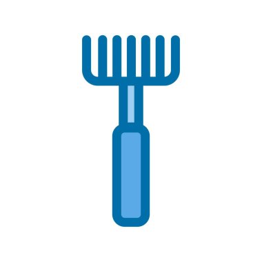 Tırmık Doldurulmuş Mavi Vektör Simgesi Tasarımı