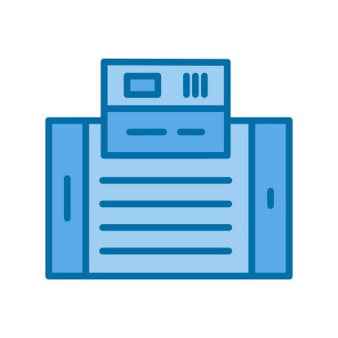 Kredi Kartı Dolu Mavi Vektör Simgesi Tasarımı