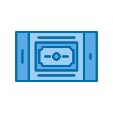 Smartphone Mavi Vektör Simgesi Tasarımı