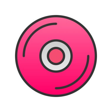 Dvd Satırı Gradyan Vektör Simgesi Tasarımı