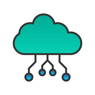 Sunucu Satırı Gradyan Vektör Simgesi Tasarımı