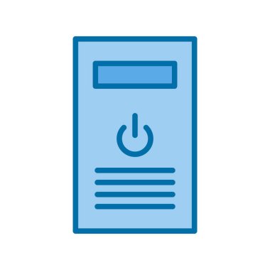 Masaüstü Dolu Mavi Vektör Simgesi Tasarımı