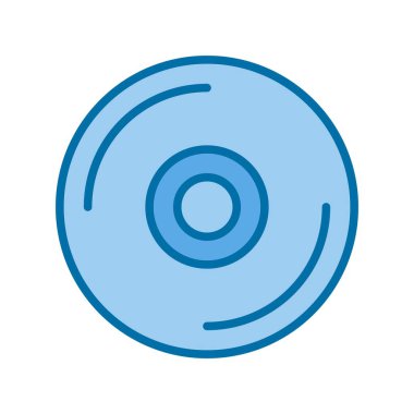 Dvd Mavi Vektör Simgesi Tasarımı