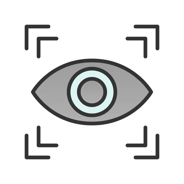 Градиентная Векторная Икона Сканером Глаз Desig — стоковый вектор