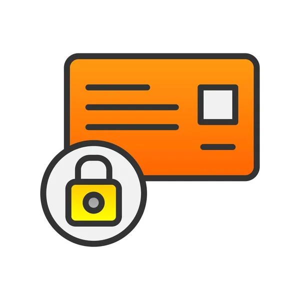 Creditcard Gevulde Gradiënt Vector Icon Desig — Stockvector