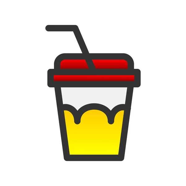 Soft Drink Gefüllt Gradient Vector Icon Design — Stockvektor