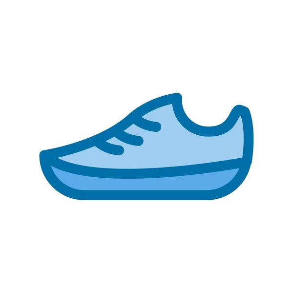 Zapatillas Deporte Rellenas Azul Vector Icono Desig — Archivo Imágenes Vectoriales