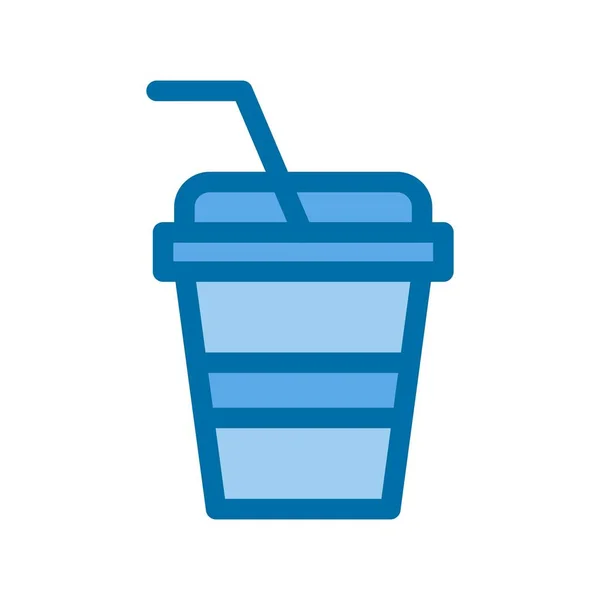 Smoothie Gefüllt Blue Vector Icon Desig — Stockvektor