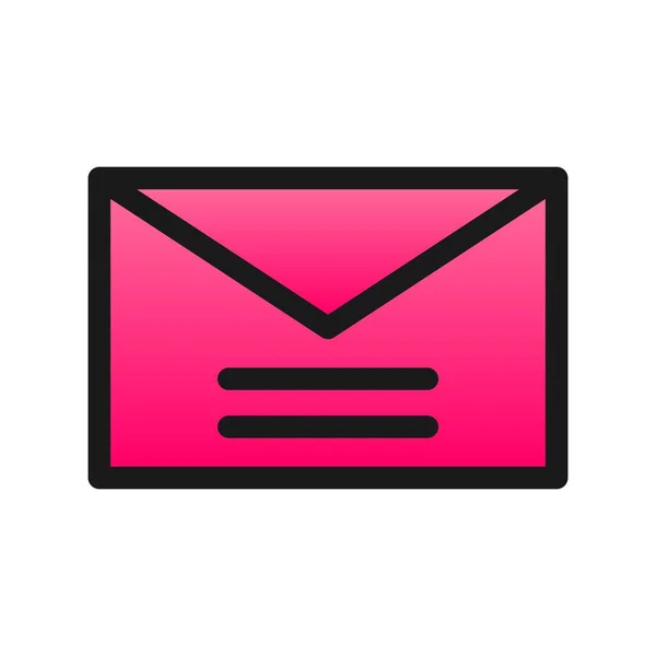 Envelope Enchido Gradiente Vector Icon Design — Vetor de Stock