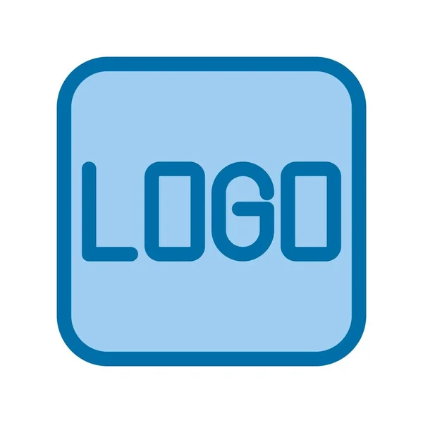 Logo Mavi Vektör Simgesi Tasarımı — Stok Vektör