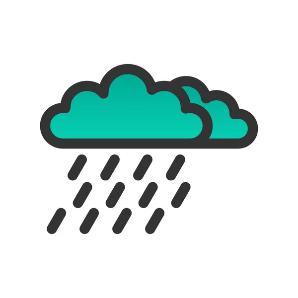 Rain Filled Gradient Vector Icon Design — Stock Vector