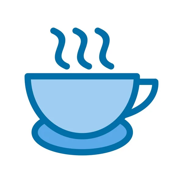 Coffee Filled Blue Vector Icon Desig — Stock Vector