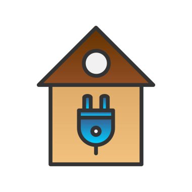 Eklenti Satırı Doldurulmuş Gradyan Vektör Simgesi Tasarımı