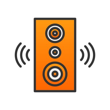 Woofer Satırı Gradyan Vektör Simgesi Tasarımı