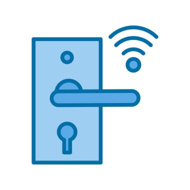 Dolu Mavi Vektör Simgesi Tasarımı