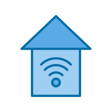 Akıllı Doldurulmuş Mavi Vektör Simgesi Tasarımı