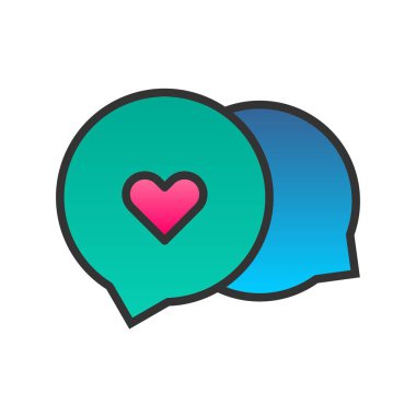 Sohbet Satırı Gradyan Vektör Simgesi Tasarımı