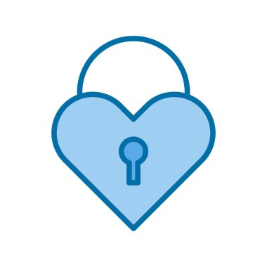 Dolu Mavi Vektör Simgesi Tasarımı Kilitle