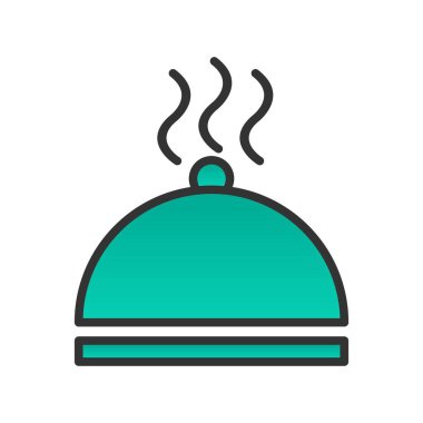 Tabak Satırı Doldurulmuş Gradyan Vektör Simgesi Tasarımı