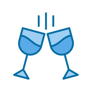 İçi Dolu Mavi Vektör Simgesi Tasarımı