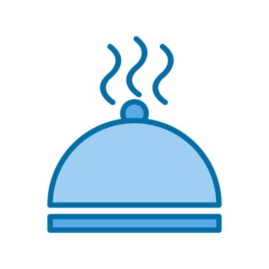 Tabak Doldurulmuş Mavi Vektör Simgesi Tasarımı