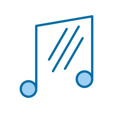 Müzik Mavi Vektör Simgesi Tasarımı