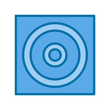 Hoparlör Mavi Vektör Simgesi Tasarımı