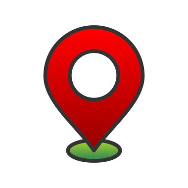 Seyahat Satırı Doldurulmuş Gradyan Vektör Simgesi Tasarımı