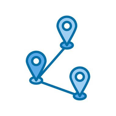 Parça Doldurulmuş Mavi Vektör Simgesi Desig