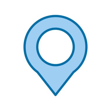 Konum Mavi Vektör Simgesi Tasarımı