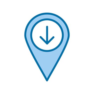 Doldurulmuş Mavi Vektör Simgesi Tasarımı İndir