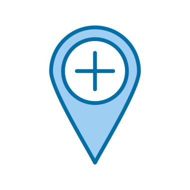 Doldurulmuş Mavi Vektör Simgesi Tasarımı Ekle