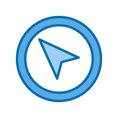 Mavi Vektör Simgesi Tasarımı Dolduruldu