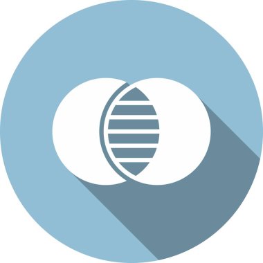 Pigment Glyph Çember Vektör Simgesi Tasarımı