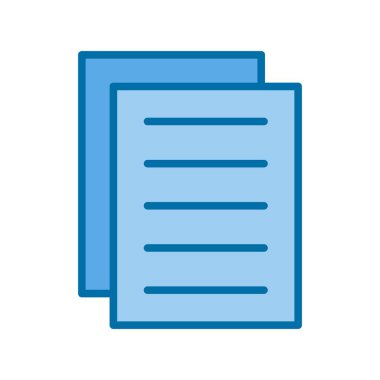 Mavi Vektör Simgesi Tasarımı Doldurulmuş Belge