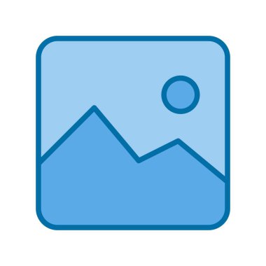 Galeri Mavi Vektör Simgesi Tasarımı