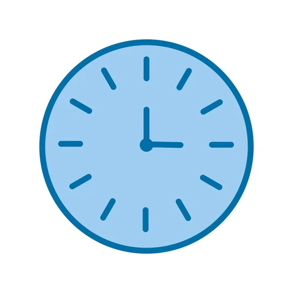 Relógio Preenchido Azul Vector Ícone Desig —  Vetores de Stock