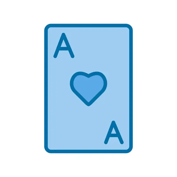 Spielkarte Gefüllt Blue Vector Icon Desig — Stockvektor