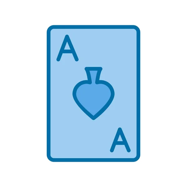 Icône Vectorielle Bleue Remplie Par Carte Desig — Image vectorielle