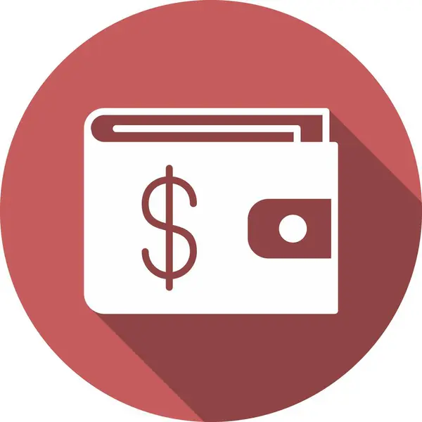 Wallet Glyph Circle Vector Icon Desig — Archivo Imágenes Vectoriales