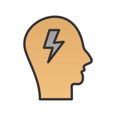 Flash Satırı Doldurulmuş Gradyan Vektör Simgesi Tasarımı