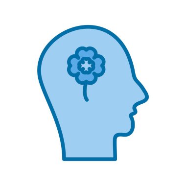 Yaprak Doldurulmuş Mavi Vektör Simgesi Tasarımı