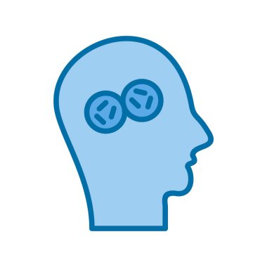 Mavi Vektör Simgesi Tasarımı Doldurulmuş Hücreler