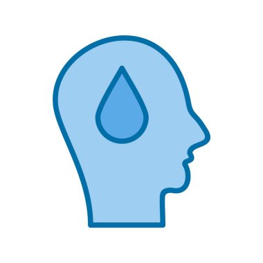 İçi Dolu Mavi Vektör Simgesi Tasarımı Bırak