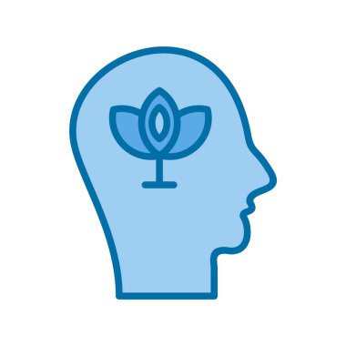 Zen Doldurulmuş Mavi Vektör Simgesi Tasarımı