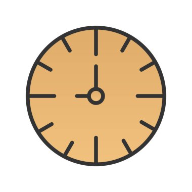 Saat Satırı Doldurulmuş Gradyan Vektör Simgesi Tasarımı