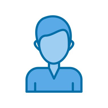 Kullanıcı Doldurulmuş Mavi Vektör Simgesi Tasarımı