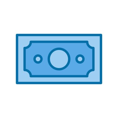 Dolarlık Dolu Mavi Vektör Simgesi Tasarımı